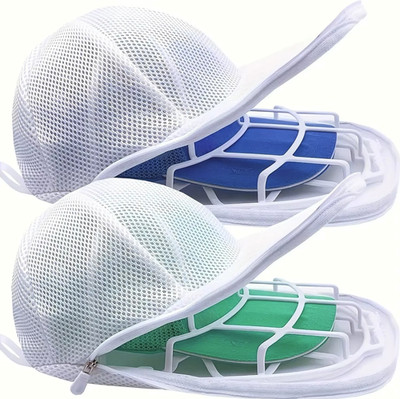 1pc Hat Cleaning Cage with Mesh Laundry Bag Baseball Cap Washer Protector - NEW