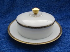 PMR Bavaria (Jaeger & Co) - Porzellan - BUTTERGLOCKE mit Deckel -mit Goldauflage