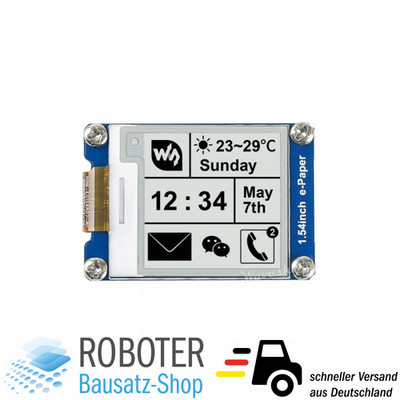 Waveshare 200x200 1.54'' e-Paper Display Modul SPI Arduino,Raspberry Pi, STM32