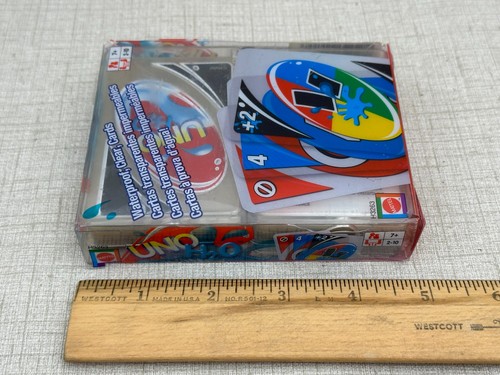 UNO H2O wasserdichtes transparentes Plastikkarten Reise Camping Spiel von Mattel - Bild 3 von 8