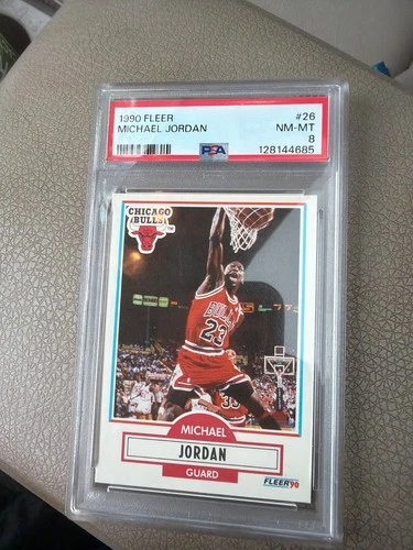 1990-91 Fleer - Michael Jordan #26 Black Line Above Biographical Information