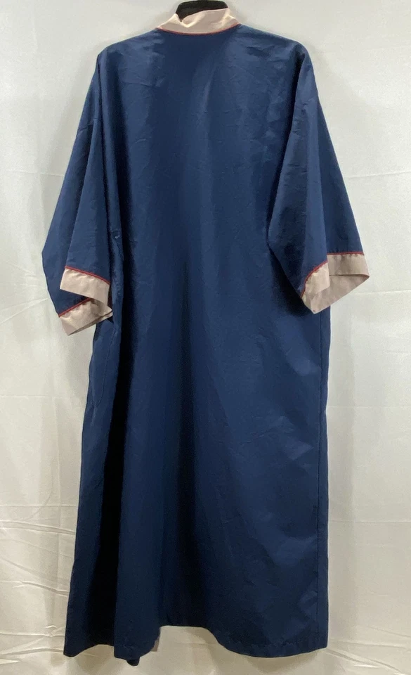 Bata vintage Christian Dior Monsieur azul satinado ropa de salón para hombre talla única Foto 2 de 4