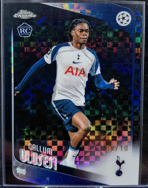 2025 Topps Chrome UEFA #134 Callum Olusesi RC Black X-Fractor /10