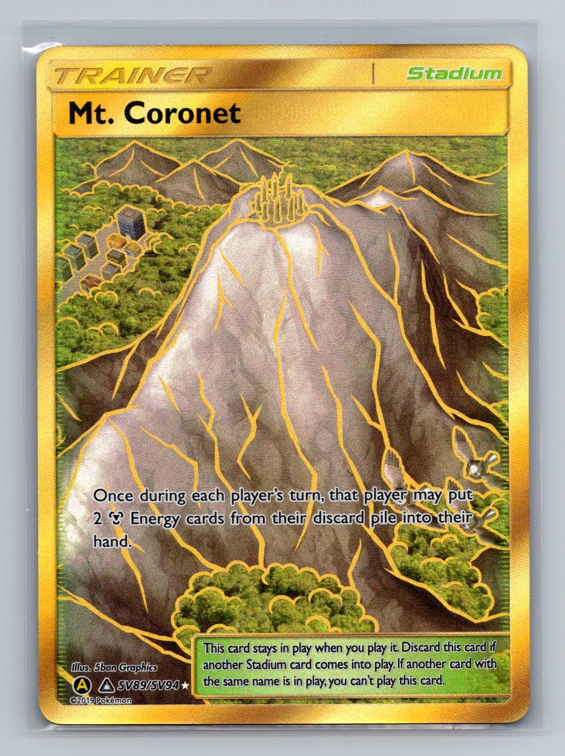 Mt. Coronet SV89/SV94 Pokémon TCG Shiny Holo Rare Hidden Fates: Shiny Vault NM