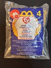 Ty Teenie Beanie Baby Spunky Cocker Spaniel 1999 McDonald  s Errors Unopened READ