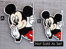 Hiding Mickey Embroidered Iron on Patch Not Sold As Set