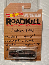 Hot Wheels 1:64 1970 Datsun 240Z MotorTrend Roadkill Turbo Black Diecast