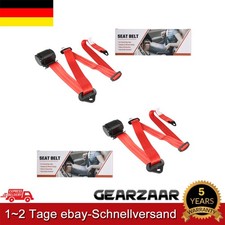 2x3 Punkt Automatikgurt Für VW T4 T5 Gurtpeitsche mit E Prüfung Rot 3730mm