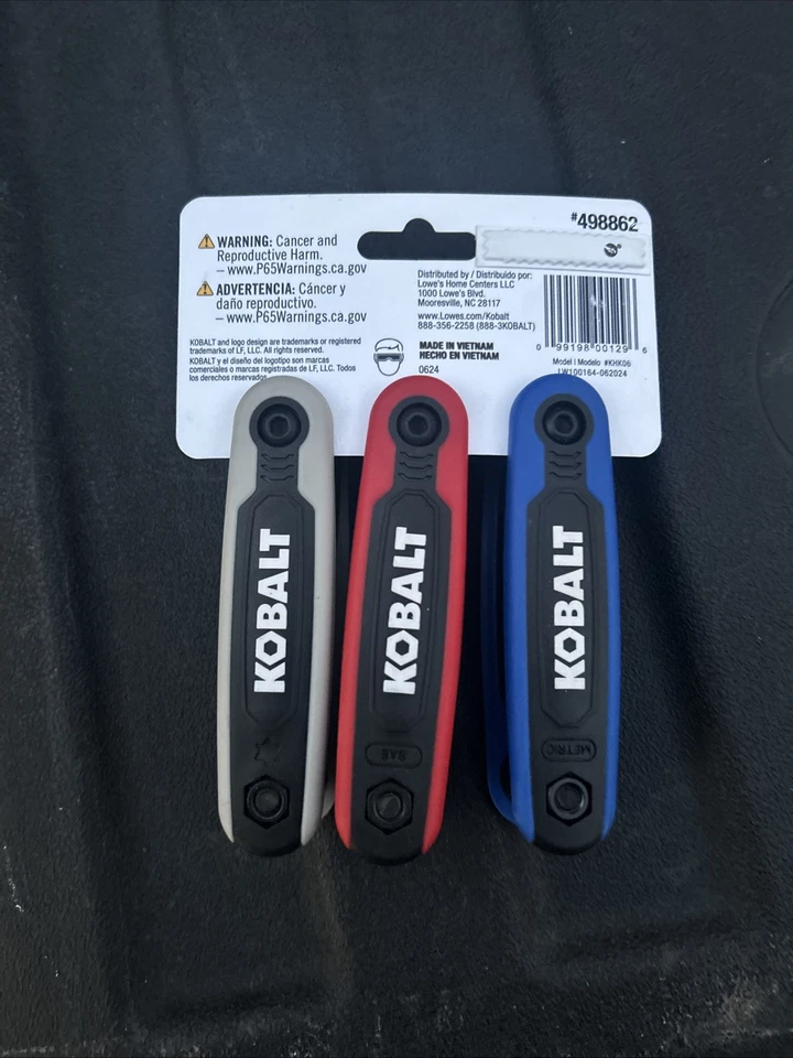 Kobalt Folding Hex Key Set 25 Piece SAE Metric Tool 3 Piece 0498862 New Tools - Image 2 of 2