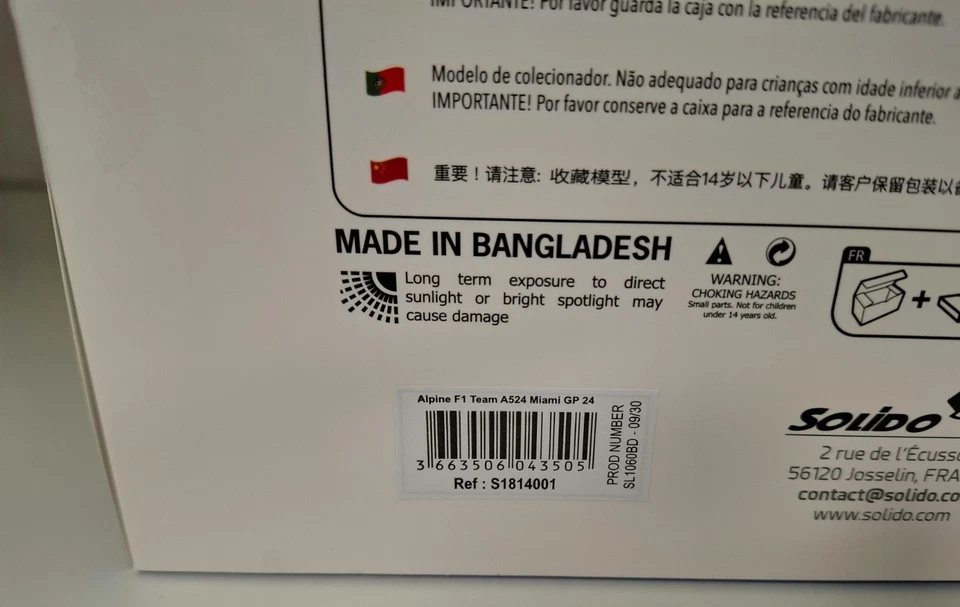 PROMO Alpine F1 Team A524 MIAMI GP 2024 E.OCON 1/18 Solido Scatola Originale - Immagine 2 di 4