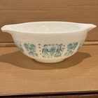 Vintage Pyrex Turquoise Amish Butterprint 443 Cinderella 2.5 Qt Mixing Bowl