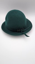 Vintage Green 100 Wool Women's Felt Hat WPL 29219