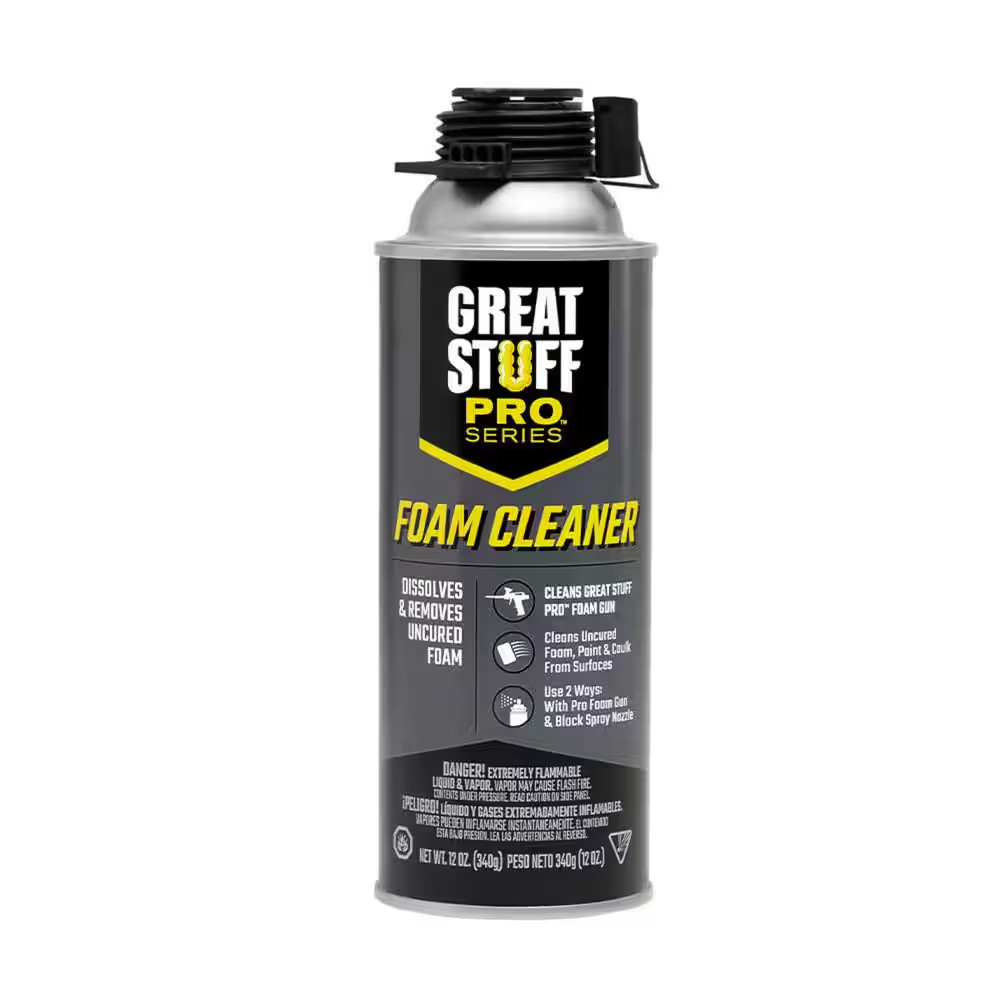 Great Stuff 12oz Spray Foam Sealant Cleaner Removes Uncured Insulation Residue