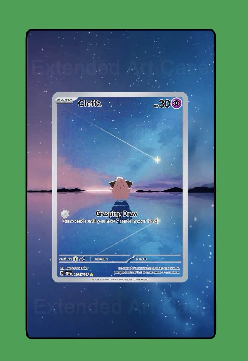 Cleffa 202/197 IR Obsidian Flames Pokemon Extended Artwork Case