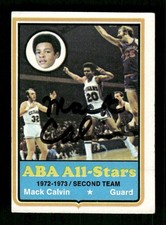1973-74 Topps ABA  230 Mack Calvin signed auto autograph VG to VGEX BXCP55