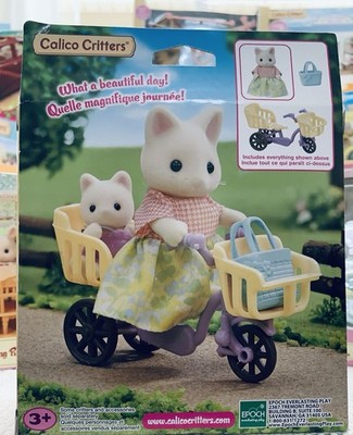 Calico Critters Sylvanian Families FLERAL CAT MOTHERS BICYCLE RIDE new