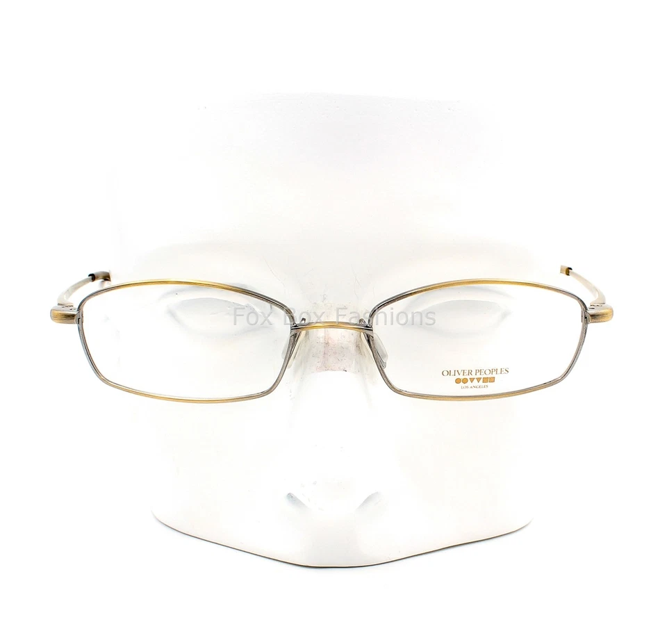 Oliver Peoples 670 Titanium Eyeglasses Glasses Satin Antique Gold 49mm Petite - Image 4 of 4