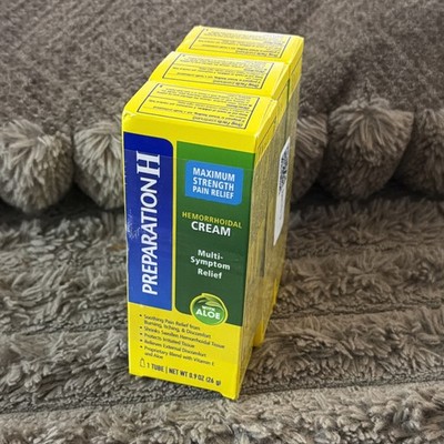 Preparation H Maximum Strength Hemorrhoid Relief Cream 3 Pack, 0.9 oz EXP 08/27