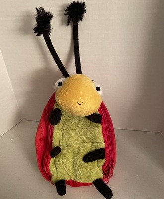 Hallmark Ladybug Plush Beanbag 7'' Purse/Trinket Zippered Bag GUC