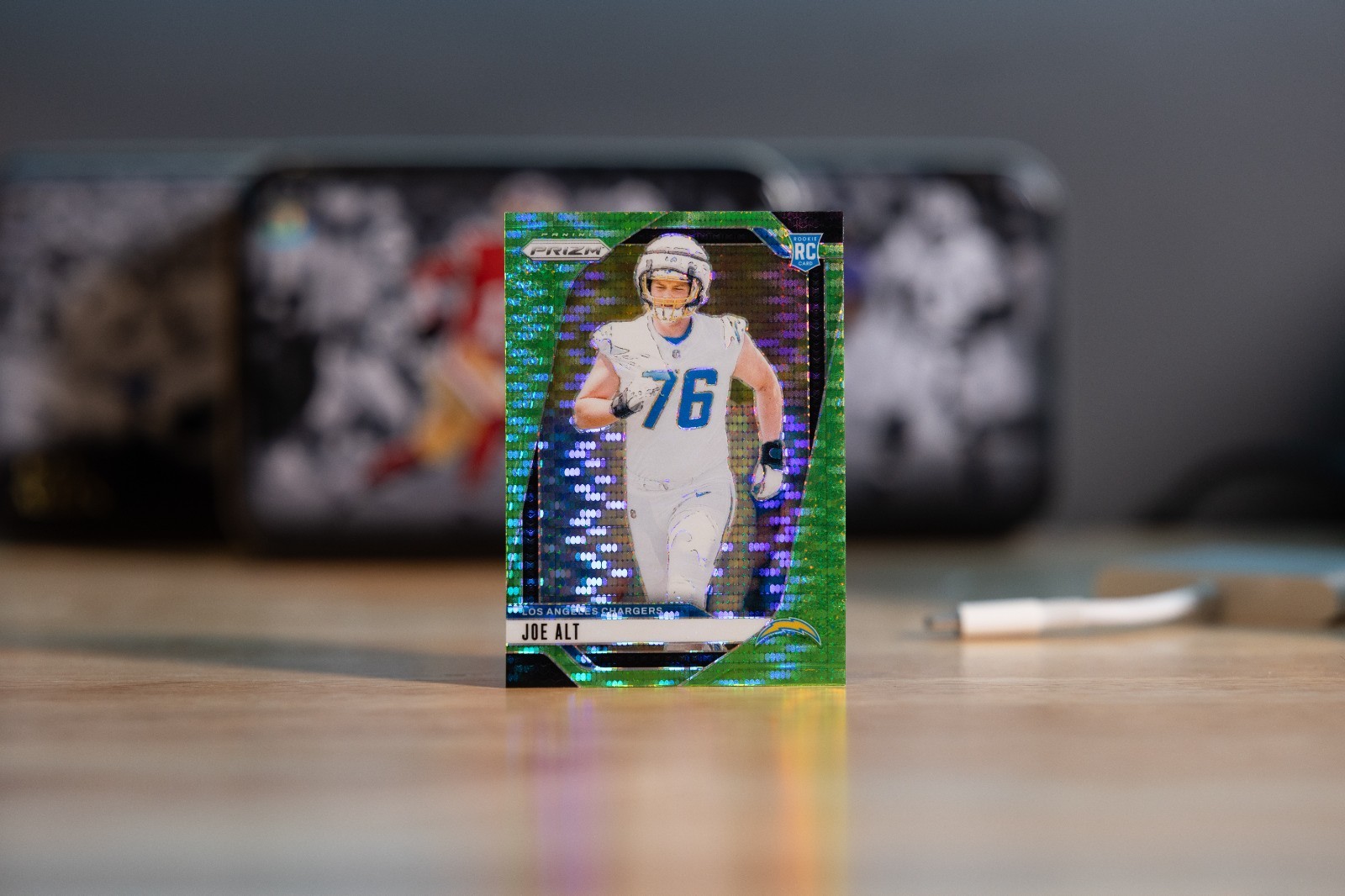 2024 Panini Prizm - Rookies Neon Green Pulsar Prizm #353 Joe Alt (RC)