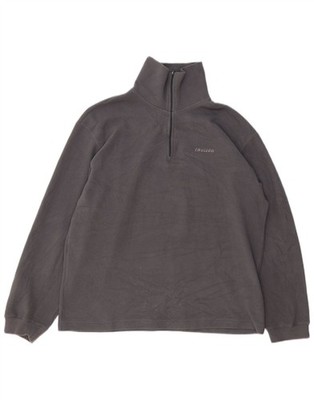 INVICTA Herren Fleecepullover mit Reißverschluss am Ausschnitt Large grau Polyester DI07