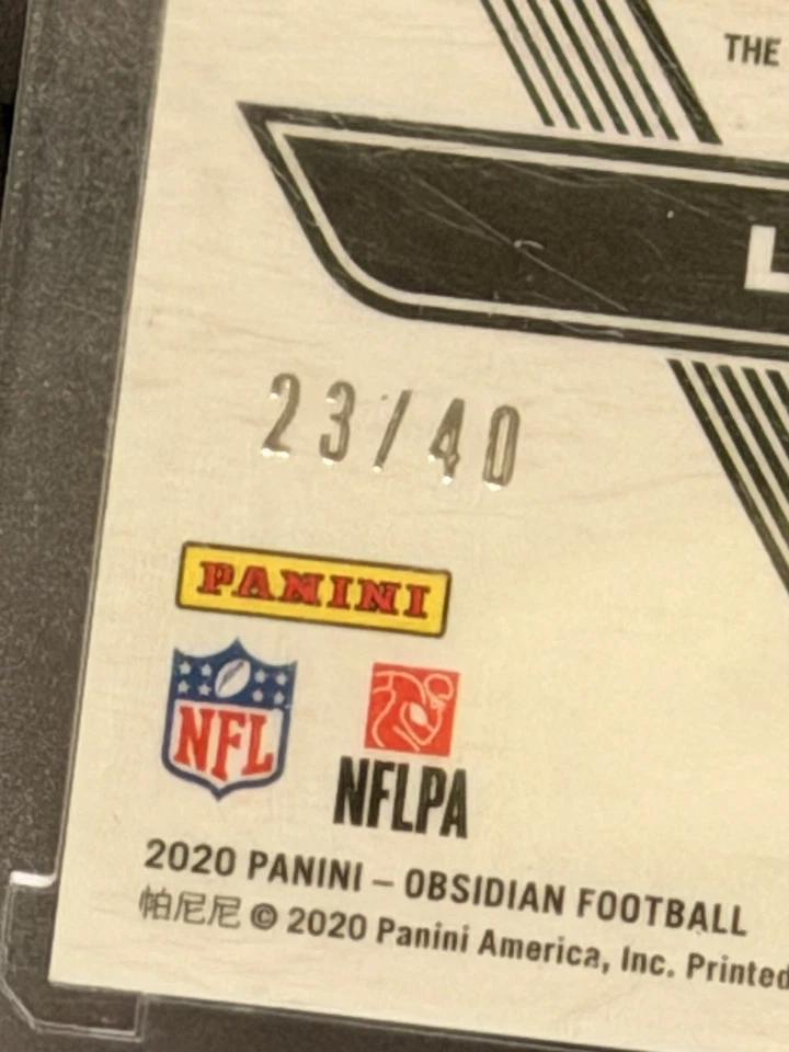 2020 Panini Obsidian - Rookie Jersey Autos Lynn Bowden Jr.#229 /150(AU, MEM, RC) - Image 3 of 3