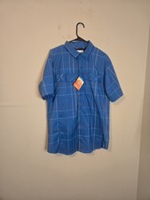 NWT Columbia Men's M Short Sleeve Shirt Button Down Shirt Outdoor Omni-Shade
