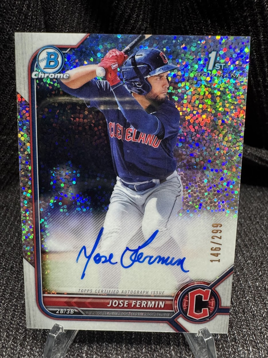 Jose Fermin - ON-CARD AUTO - #146/299 - SPECKLE - 2022 Bowman Chrome - CPA-JF