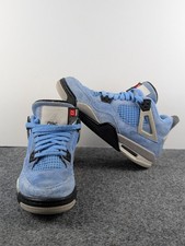 Jordan 4 Retro University Blue Size 5Y Womens Size 7 Black Tech Grey 408452-400