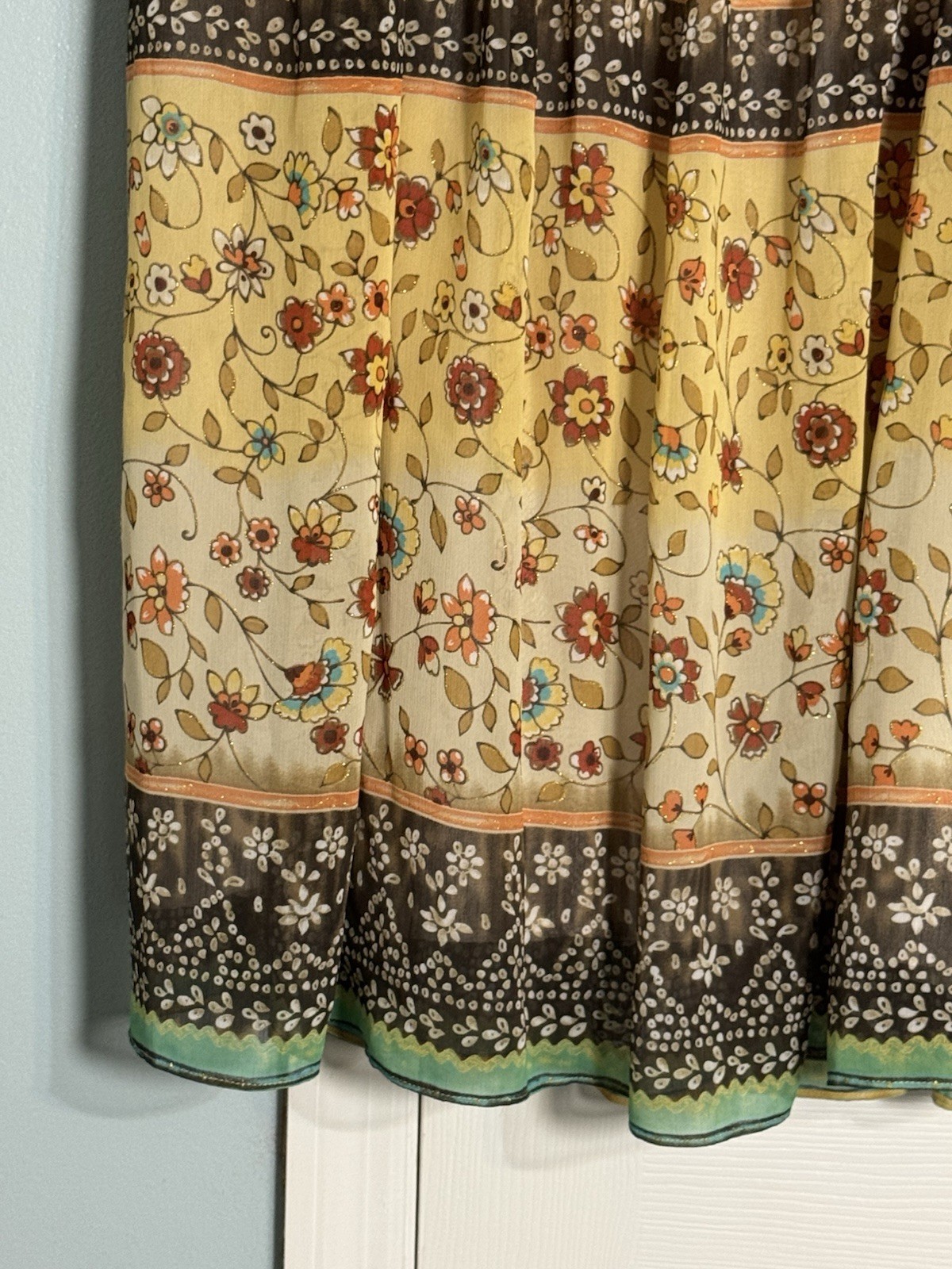 Dressbarn Petite Fall Boho-style Patchwork Maxi S… - image 2