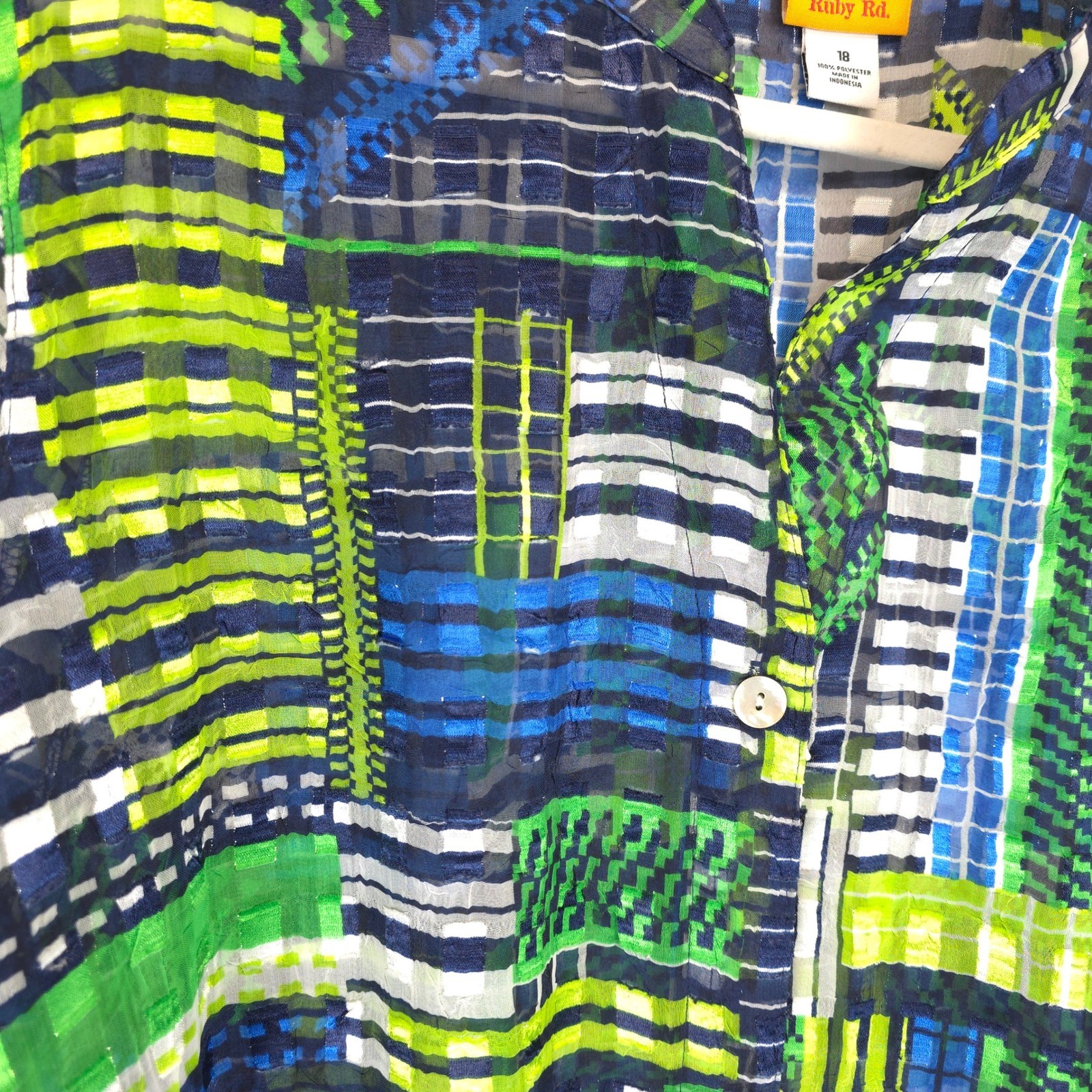 Ruby Rd Geometric Print Button Front Blouse Women… - image 9