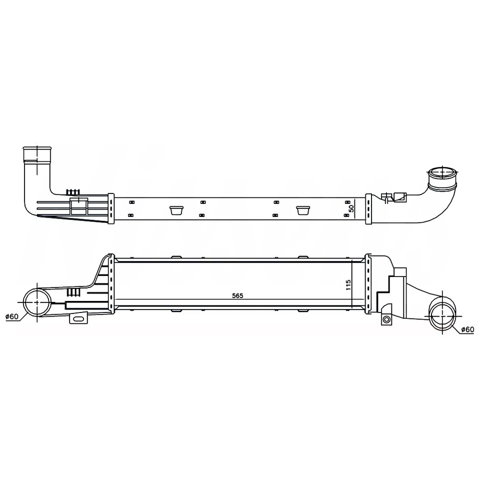 Intercooler nuevo para Mercedes-Benz E300 por A2105000500 2105001200 Foto 2 de 4
