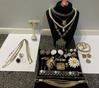 Large Lot Vintage Gold Tone Jewelry~31pc/13 Signed~Trifari AK Coro 925 Napier+++