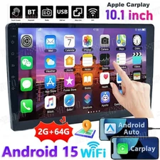 Car Stereo Radio Auto Carplay Android 15 10.1" Double 2Din Touch Screen GPS WIFI