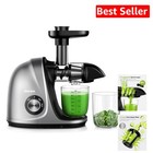 Versatile Cold Press Juicer with Quiet Motor, Reverse Function & Brush Included