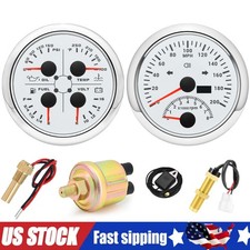 2 Gauge Set 85mm Gps Speedometer 0-200mph Wtacho 85mm 4 In 1 Gauge With Sensor