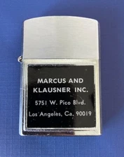 Vintage WARCO Lighter ADVERTISING Marcus & Klausner Inc 5751 W. Pico Los Angeles