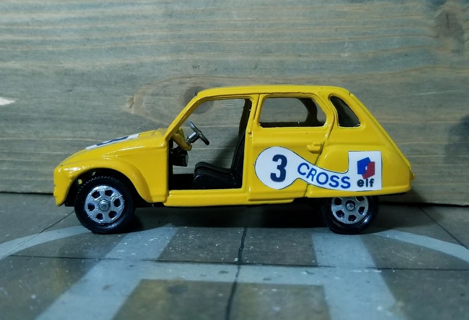 MEBETOYS MATTEL SERIE EUROPA A109 Citroën Dyane Cross Gialla 1:43 RESTAURATA - Immagine 3 di 4