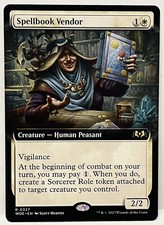 MTG-Spellbook Vendor (Extended Art) -#327-Wilds of Eldraine (WOE)-Regular-NM