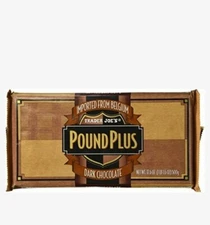 TRADER JOE'S Pound Plus Belgium Dark Chocolate Bar 1 HUGE PACK 17.6 oz