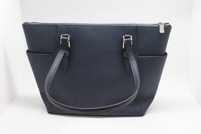 Michael Kors Charlotte Large Logo and Leather Top-Zip Tote