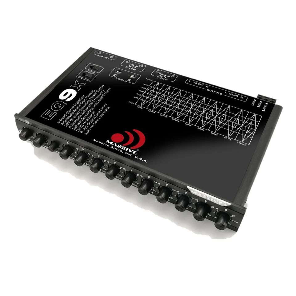 NEW MASSIVE AUDIO EQ9X - 9 Band Car Audio Graphic Equalizer - Image 3 of 4
