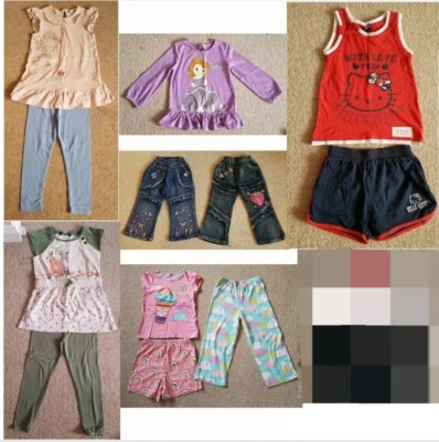 Mädchen gemischte Kleidung verschiedene Outfits Sets - 12 Teile - Paket ~ 3-4 Jahre 