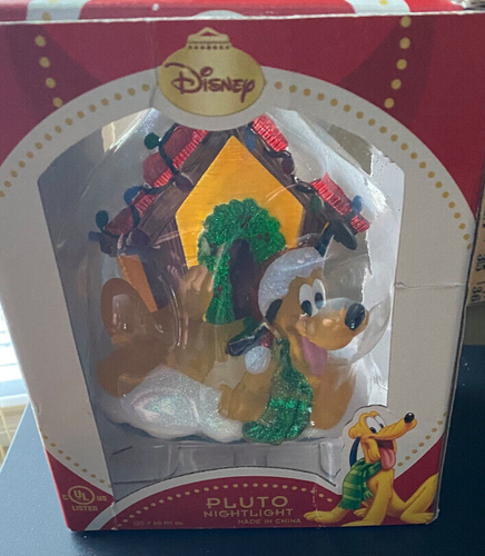 Disney Pluto Holiday Nachtlicht Weihnachten Hundehütte Deko Glitzer NEU! - Bild 10 von 10