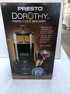 Presto Dorothy Electric Rapid Cold Brewer 15 Minute Speed Dial In Original Box 