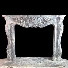 MARBLE FRENCH STYLE FIREPLACE MANTEL - TF432T1-2