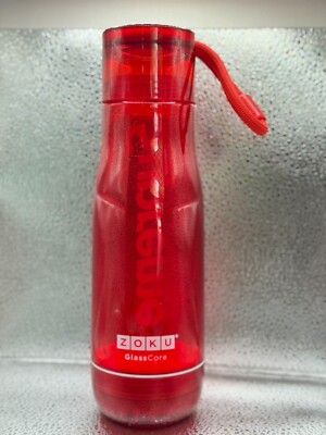 RED supreme zoku glass core 160Z water bottle - ss21 | eBay