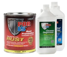 POR-15 45404+40104+40204 (SEMI GLOSS BLACK Super Starter Kit Rust Preventative)