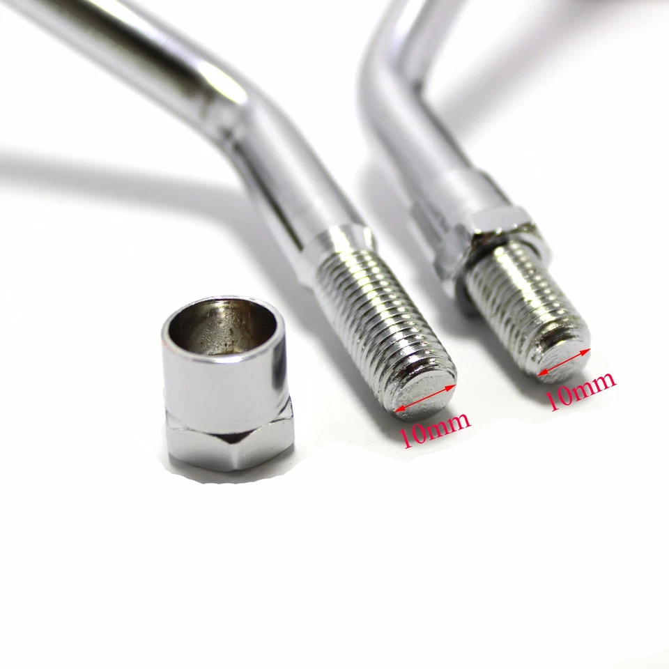 Espejos retrovisores cromados para moto Honda CL90 CT90 CB100 CL100 CL125/CB125 Foto 4 de 4