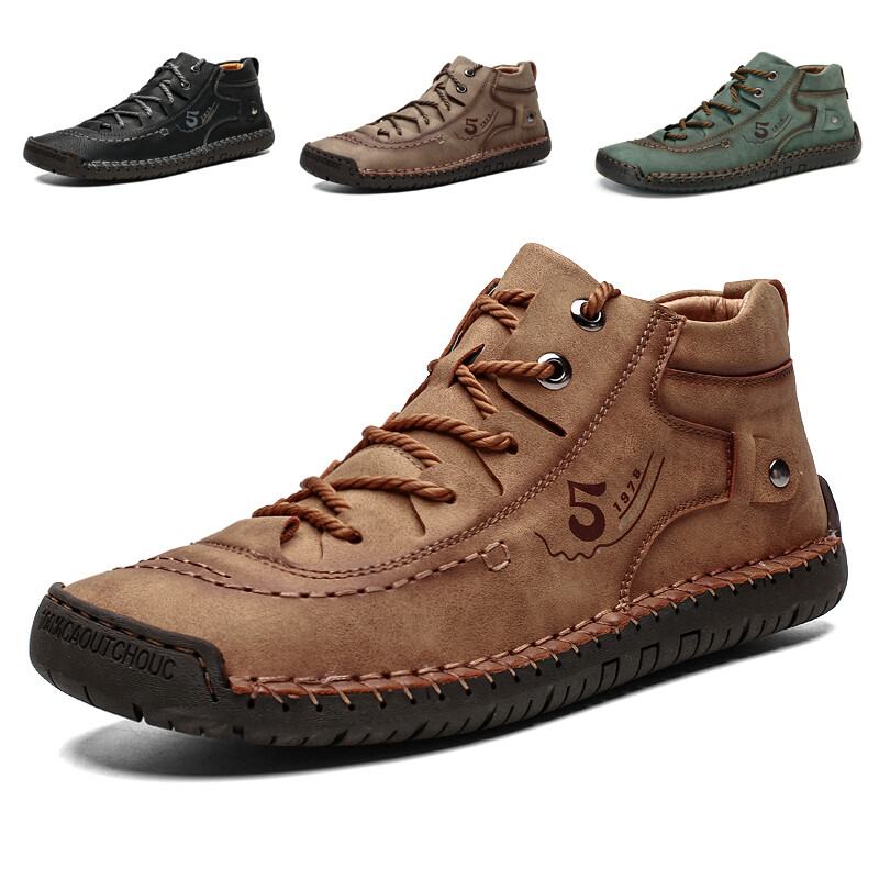 SALOMON Scarpe uomo moda pelle stivaletti outdoor moto passeggio sneakers nere